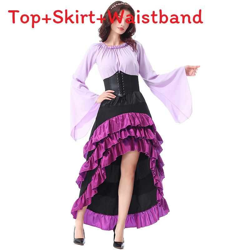 Medieval Fantasy Costume Dress For Women With Polyester Fabric For Cosplay And Halloween
