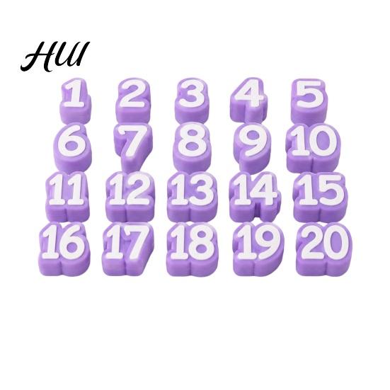 Reusable Pencil Stubs 1-20 20 Pcs Numbered Toppers, Classroom Organization Labels Daily Tracking Supplies for Teachers, Markers Clip Charm Supply