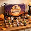 Portachiavi Acrilici Fatati Calendario dell'Avvento di Halloween 2026, Conto alla Rovescia di 24 Giorni con Mini Figure, Set di Figure da Collezione Giocattolo per Bambini Adulti, Bomboniere per Feste