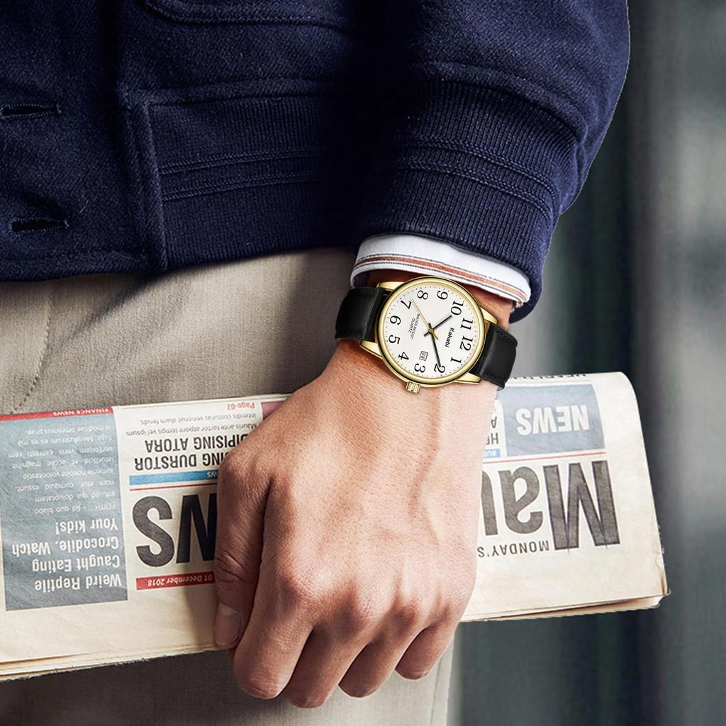 BEN NEVIS Men's Watch Simple Stylish Leather Casual Date Display Waterproof Analog Quartz Fashion Unisex Business Commute Banquet Daily