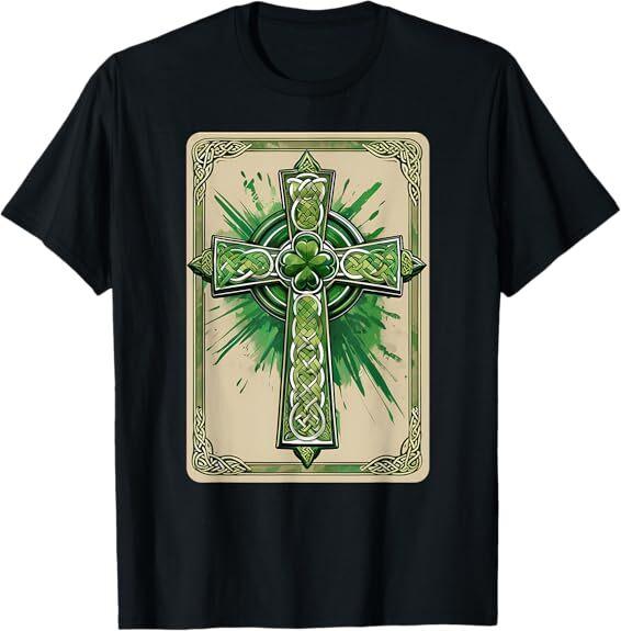 NEW LIMITED St Patricks Day Celtic Knot Irish Shamrock Card Tee Size S-3XL
