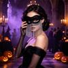 Rhinestone Masquerade Mask Half Face Halloween Mask Masquerade Half Face Mask  Halloween Costume
