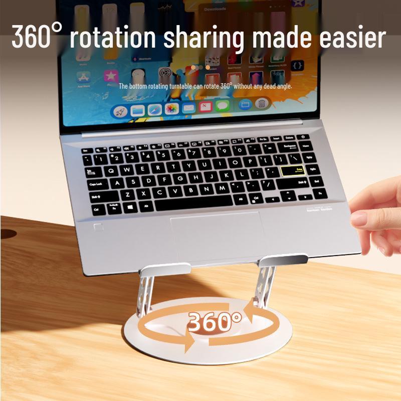 Foldable Aluminum Tablet & Laptop Stand with Cooling and Adjustable Height for Online Classes & Streaming.