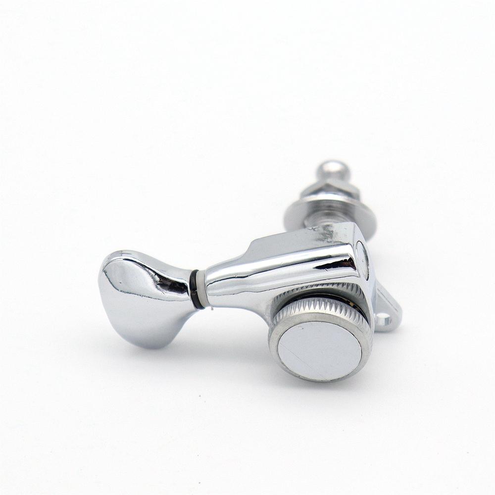 1set Guitar Tuner Electric Guitar Tuning pegs 22 Tooth Lock String Small Fishtail Handle Chrome