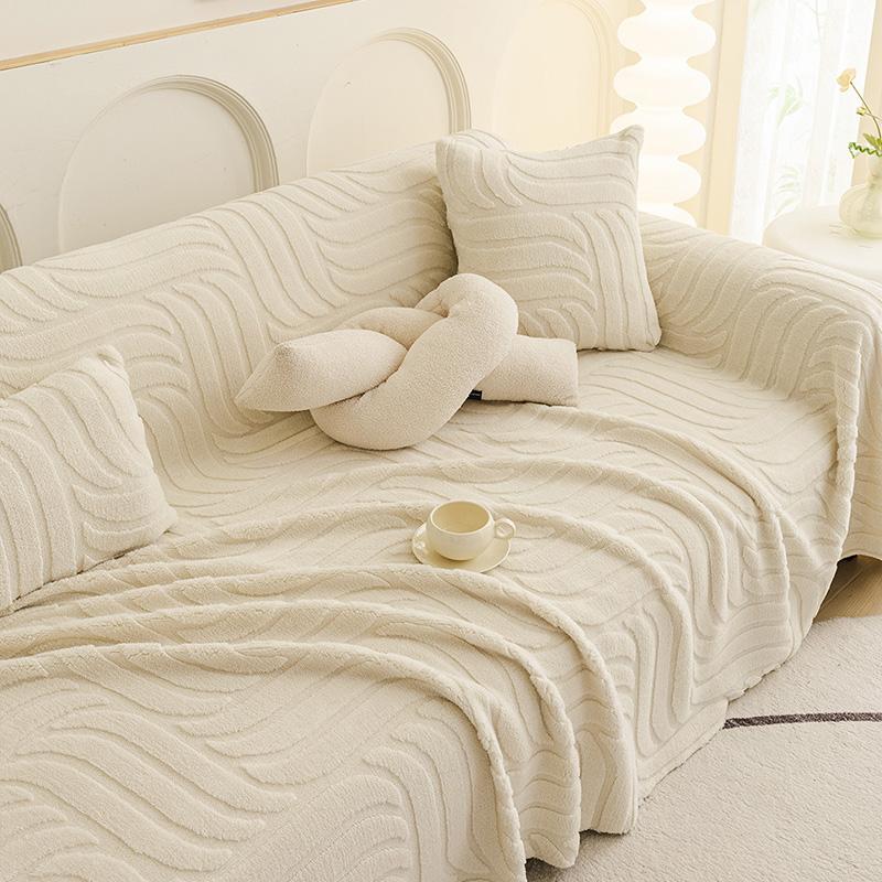Modern Style Sofa Cover 2025 New Thick Plush Shu Velveteen Throw Blanket for Autumn Winter Non-slip Couch Protector