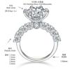 3CT Firework Cut D Color Full Moissanite Luxury Women's Ring S925 Sterling Silver Moissanite Diamond Wedding Rings for Women