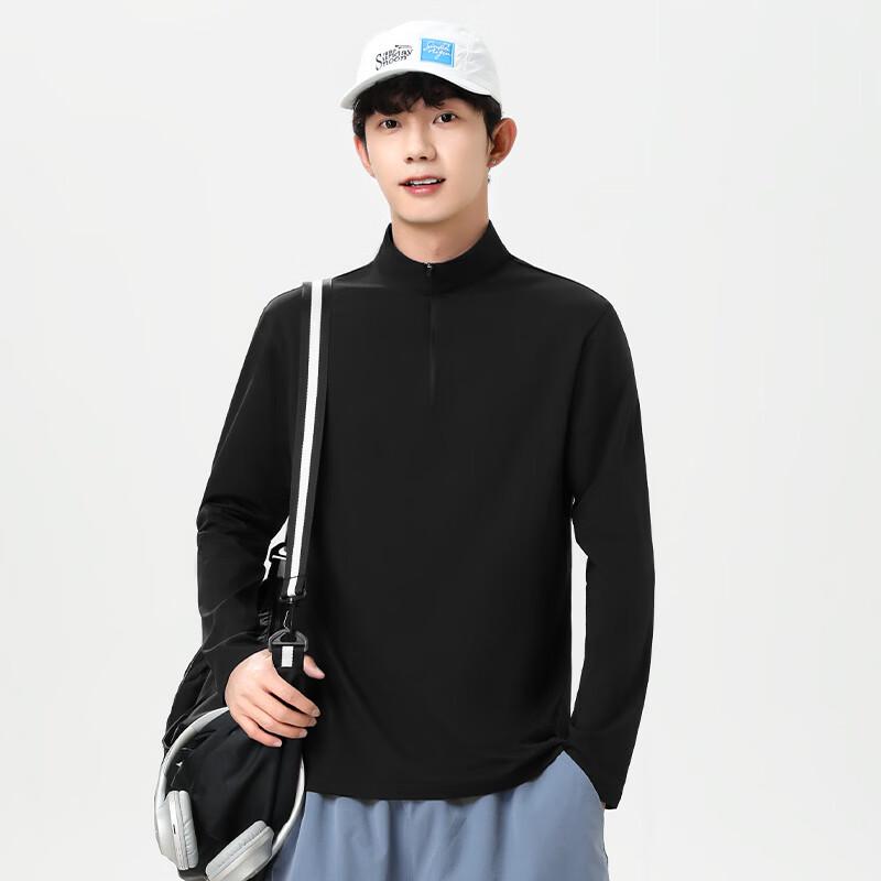 Warrior Men's Quick-Dry Half-Zip Long-Sleeve T-Shirt