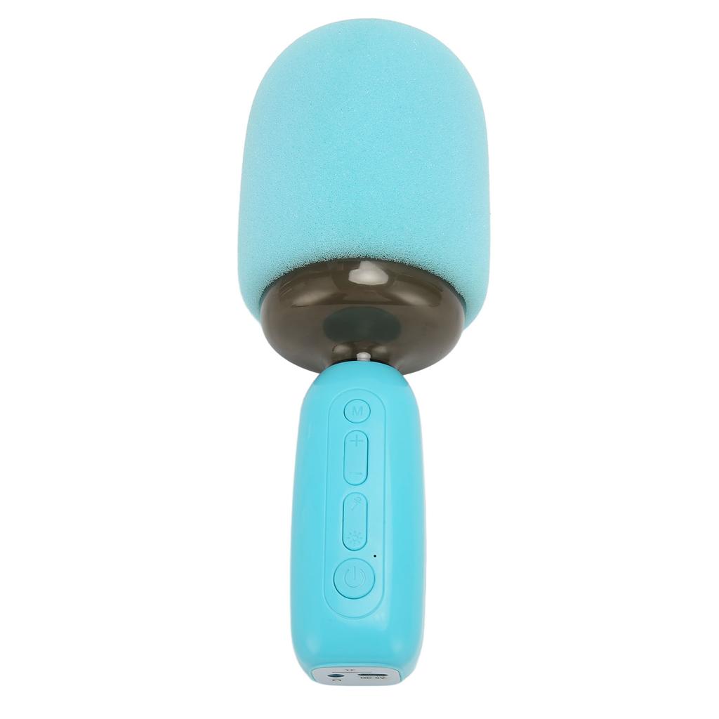 Handheld Karaoke Mic with RGB Light Support Memory Card Portable Wireless Bluetooth Singing