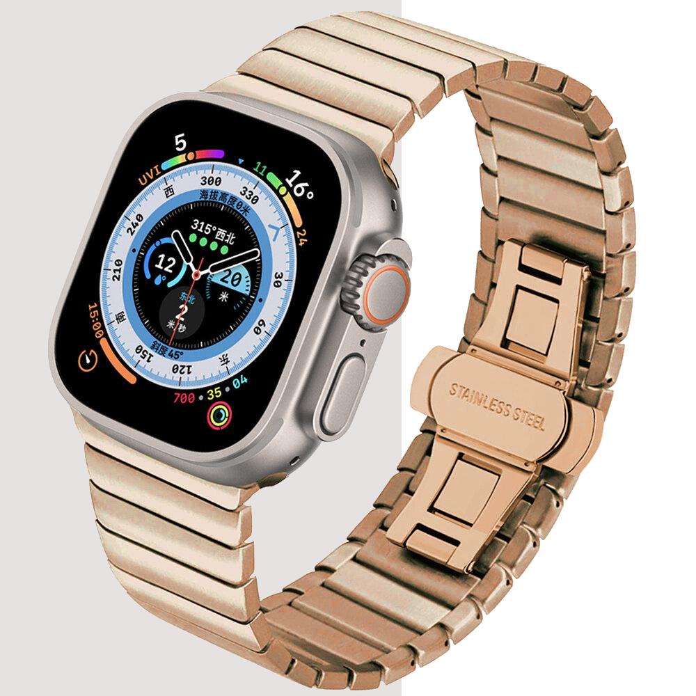 Luxury Link Watch Band for Iwatch Series 8 Ultra 7 SE 6 5 4 3 Stainless Steel Strap for Apple Watch Band Ultra Smartwatch Strap