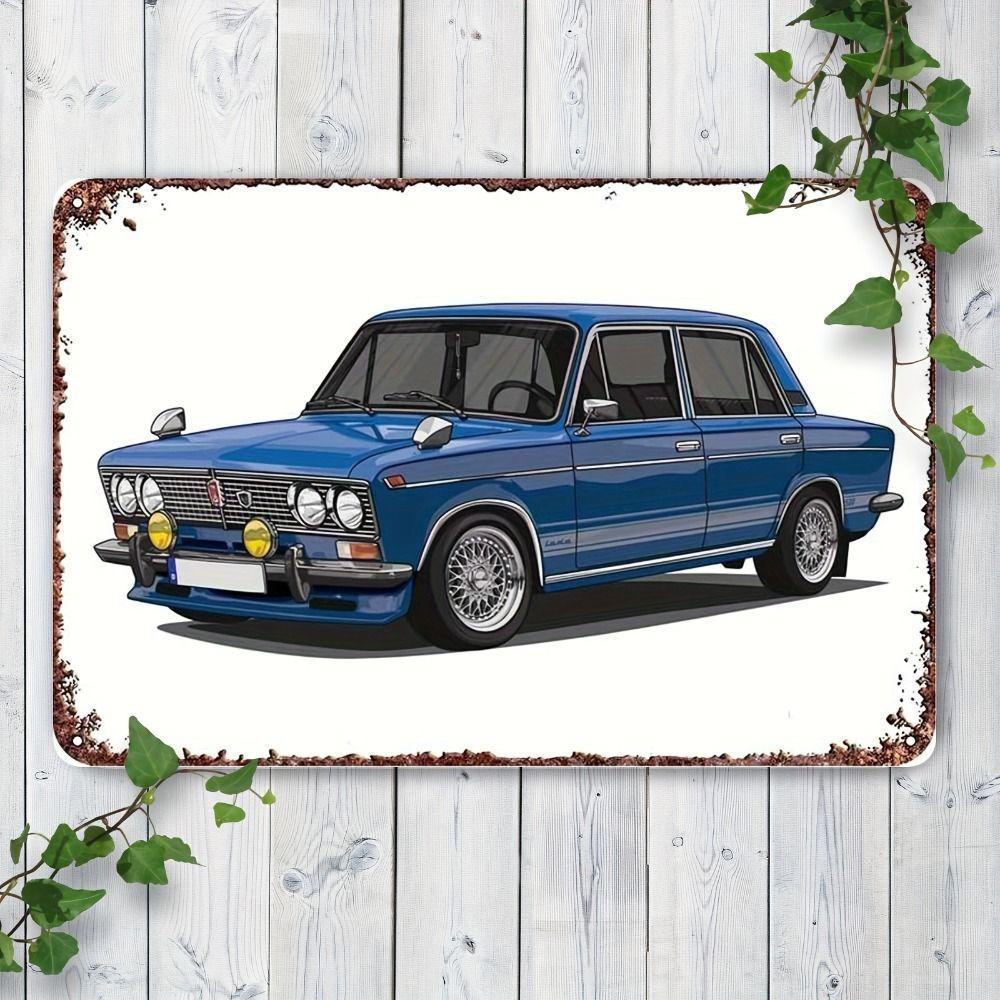 Lada Retro Metal Tin Sign Garage Wall Decor Vintage Car