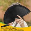 M-Modern-Plain Pure Wood Folding Fan Modern Classical Dance Performances Hand Fan Art Craft Home Ornaments