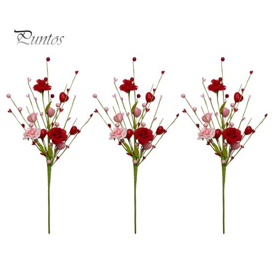 

Искусственный стебель для цветов 17,8 дюйма, искусственная ветка для ягод в форме сердца, искусственная ветка для ягод и цветов на День матери, годовщину, День святого Валентина 3pcs разноцветный