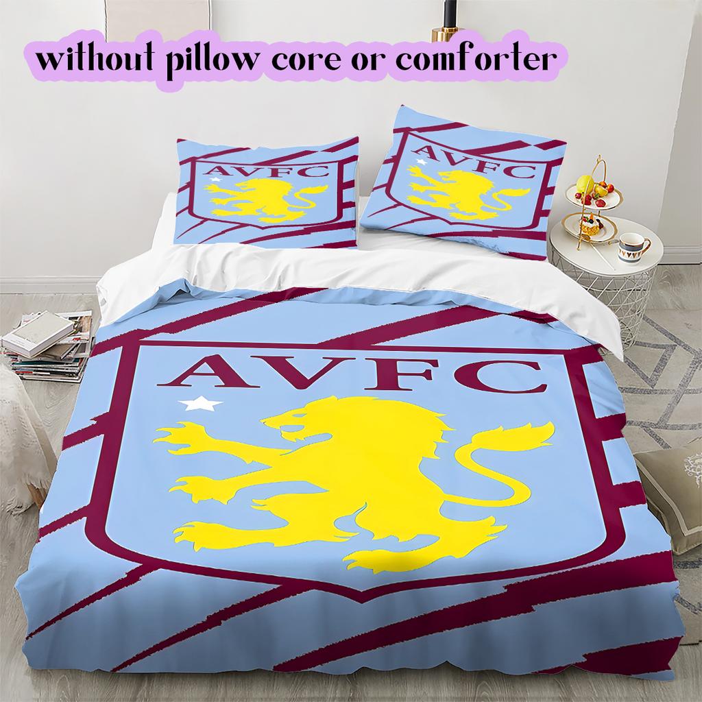 Team football Pattern Bedding Quilt Set Quilt Cover Pillowcase Home Decoration Birthday Gift (1 * duvet cover + 2 * pillowcase, without core)