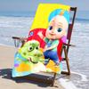 Ultra-Soft Beach Towel with CoComelon Theme,Ideal for Pool - Camping, Diving - Perfect Travel Essential, Vibrant Beach Towel.