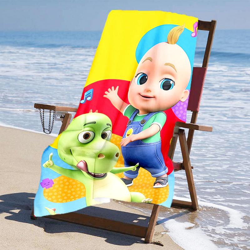 Ultra-Soft Beach Towel with CoComelon Theme,Ideal for Pool - Camping, Diving - Perfect Travel Essential, Vibrant Beach Towel.