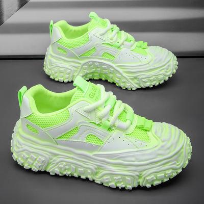 Herbst neue lässige alte Papa-Schuhe Retro dicke Sohle atmungsaktives Mesh Sports-Board-Schuhe