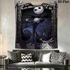 Jack Skellington Halloween Tshirt Tapestry Background Cloth Fashion Print Wall Decoration Atmospheric Background Cloth Wall Covering Decoration