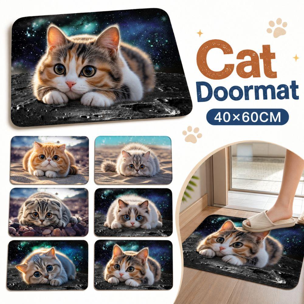 Non-slip Bathroom Carpet Water-absorbing Bedroom Door Rug Cute Optical Illusion Doormat  Home Decor