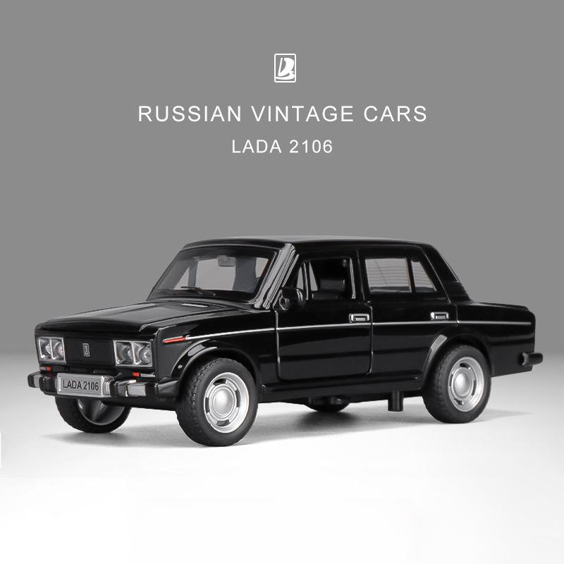 

1/32 Російська LADA NIVA Легкосплавна модель автомобіля LADA 2106 Іграшка Diecasts Металеве лиття Pull Back Music Light Автомобілі Іграшки для дітей Автомобіль