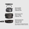 WELLHIKE Outdoor Camping Cooking Set Of Cookware Portable Camping Cookware Set Travel Utensils For 1-2 People Kettle Frying Pan