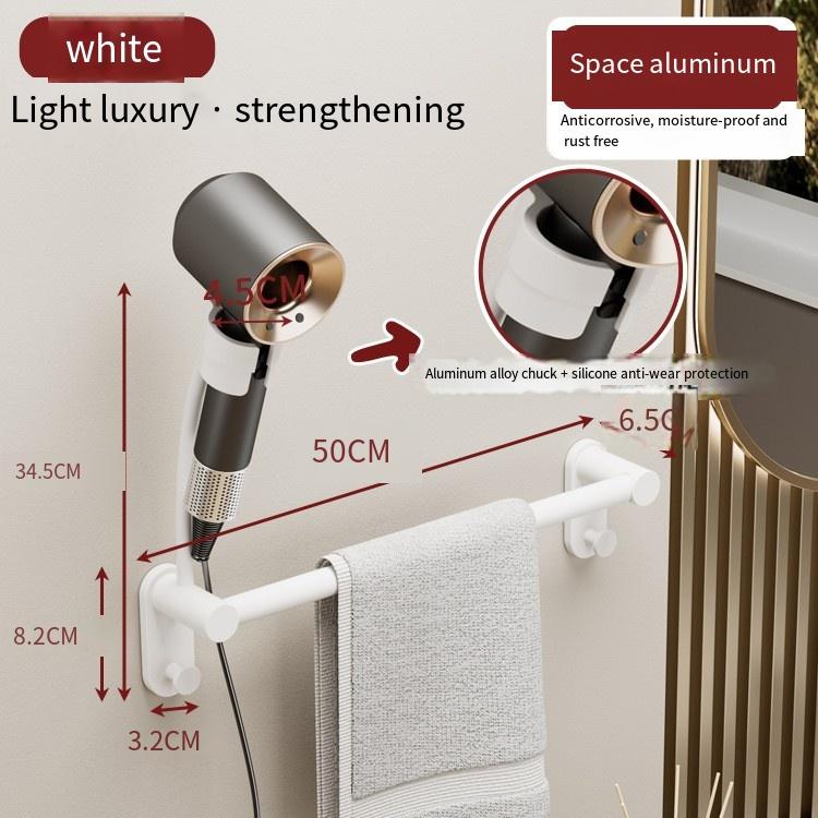 Suction Cup Style Towel Rack Single Pole Bathroom Towel Rack No Punching Required Kitchen Bathroom Towel Hanging Pole Toilet Hanging Rack