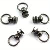 10pcs 8x6mm Screwback Round Head Rivet with Pull Ring Metal Handmade DIY Accessory Nail Heads Stud Leather Craft Screw Rivets