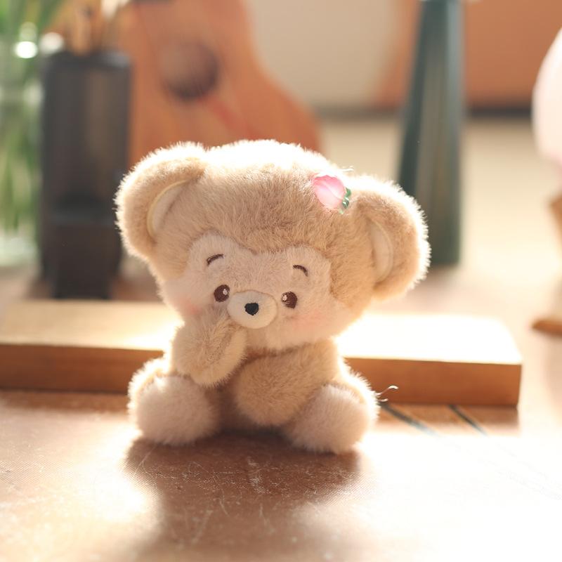 Cute Little Monkey Pendant Plush Toy Doll Cartoon School Bag Hanging Decoration Keychain Doll Doll