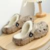 Herren Winter Hausschuhe Indoor Bequeme Warme Hausschuhe Sommer Abnehmbare Sandalen Herren Lässig Rutschfest Plüschfell Hausschuhe für Herren