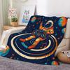 1PC Interstellar Astronaut Flannel Blanket, Multi Size Living Room Sofa, Nap Carpet Soft and Comfortable, Machine Washable