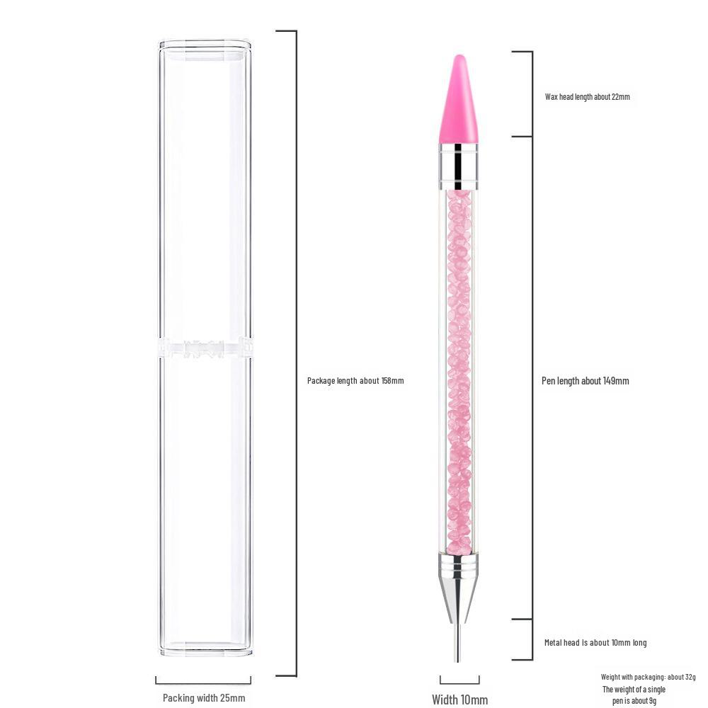 Acryl Doppelköpfiger Nail Art Stift: Multifunktionaler Wachsstift für Präzisionsbohrarbeiten