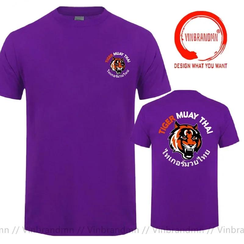 Newest Tiger Muay Thai Kick Boxing Tshirt Summer Thailand Kung Fu Oneck Unisex T Shirt Unisex Tees Tops Harajuku Streetwear Clothing