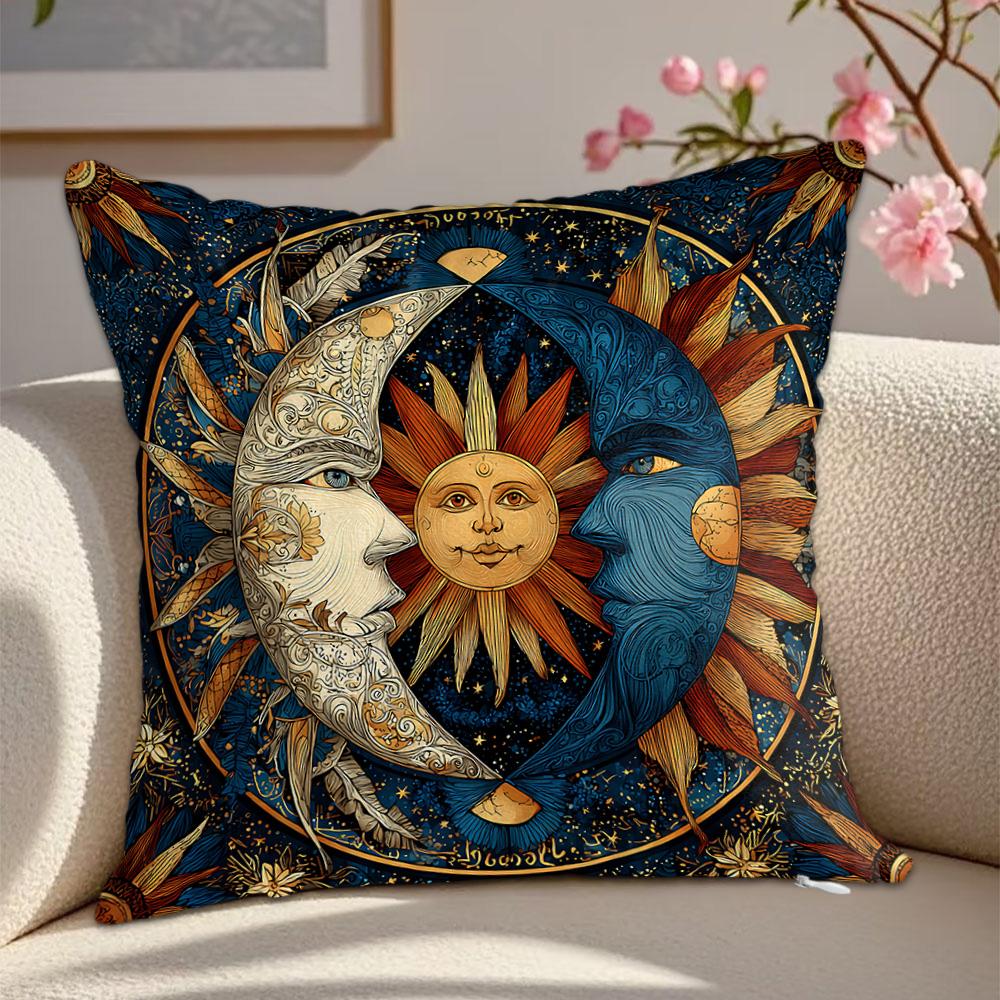 Kawaii Sun God And Angels Ornamental Pillows Decorative Cushion Covers 45X45 Cushions Cover Home Decor Items Decorations Bedroom