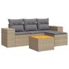 VidaXL Garden Lounge Set with Cushions 5 Pcs Beige Braided Resin 3225415