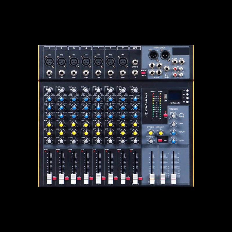 JMEI JD Series Pro Audio Mixer with Phantom Power & Bluetooth