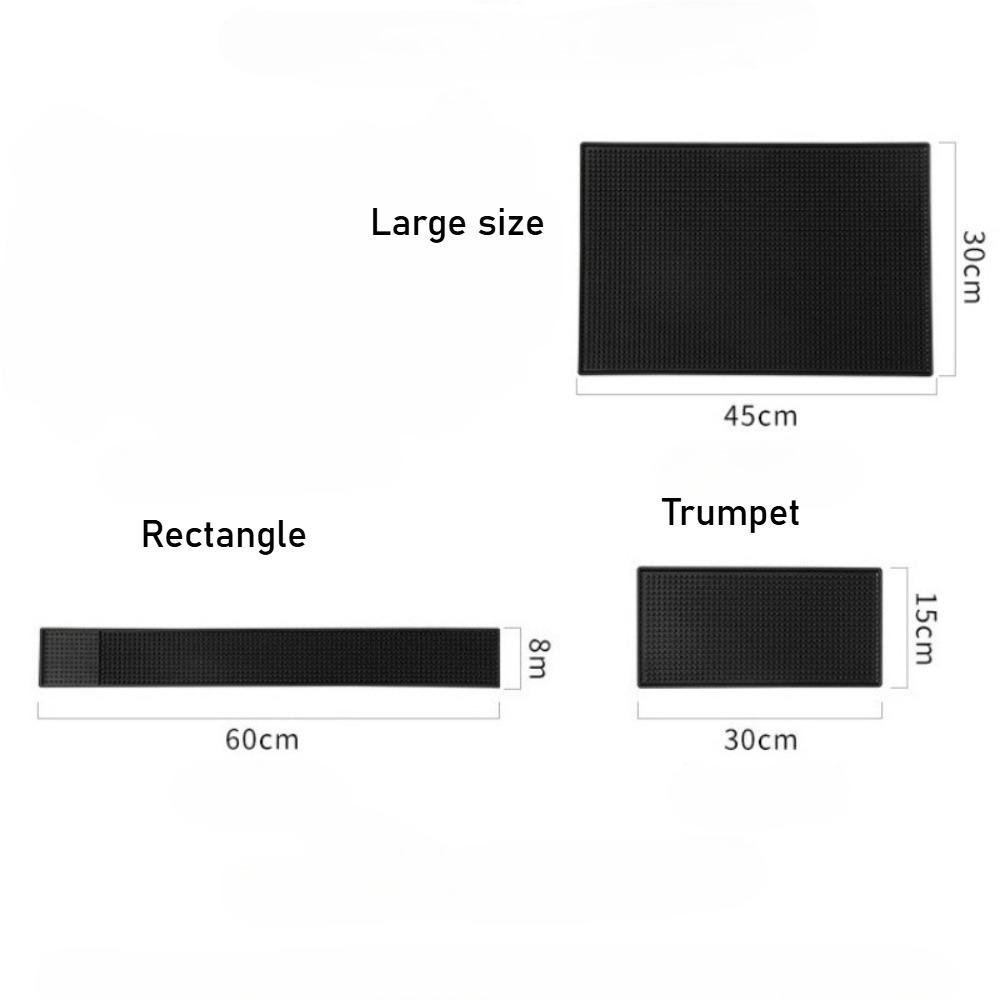 Non Slip Rubber Bar Mat Heat Resistant Dish Drying Mat Countertop Cup Mat for Bartending Cafe Mats Home Kitchen Supplies