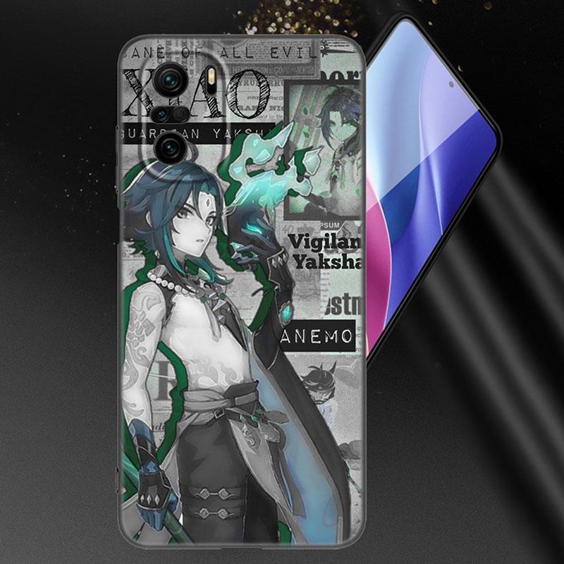 

Чехол Genshin Impact Xiao для телефона Xiaomi Mi POCO X3 NFC GT M4 M3 12 11T 10T Pro A3 11 Lite NE 5G 12X 11i F3, мягкий черный чехол Xiaomi Mi A3 Lite