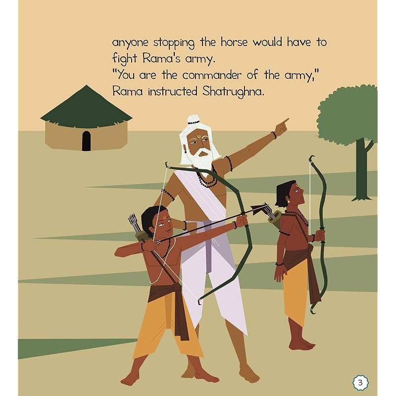 Ramayana Stories: Luv and Kush Trained Under the Guidance of Sage Valmiki, Luv
