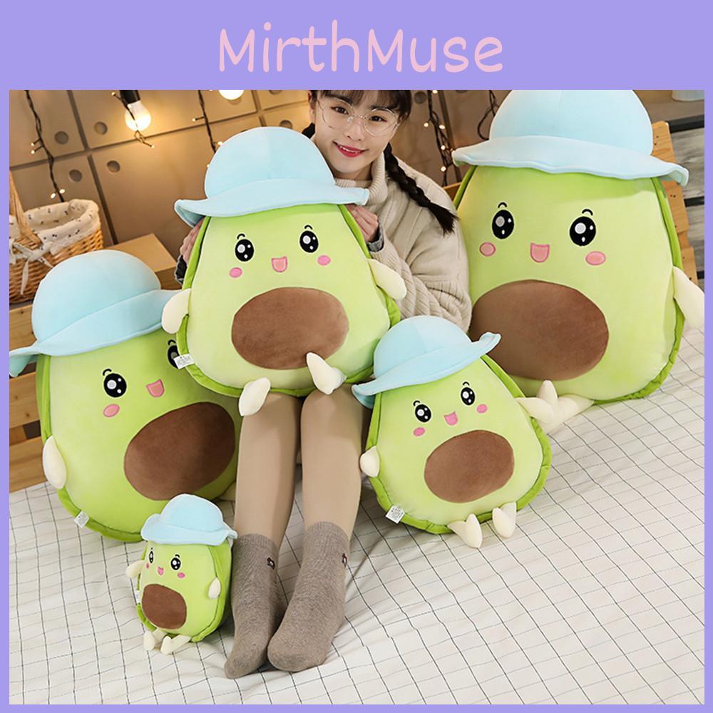 Hat Wear Avocado Plush Toy Cartoon Stuffed Doll Bedroom Decoration Gift Kids