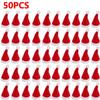 200/2 ks Mini Santa Claus Čepice Sametové Zátky Lahve Vína Víčka od Lízátka Vánoční Stojan na Nádobí Taška Čepice Vánoční Párty Dekorace Na Jídelní Stůl