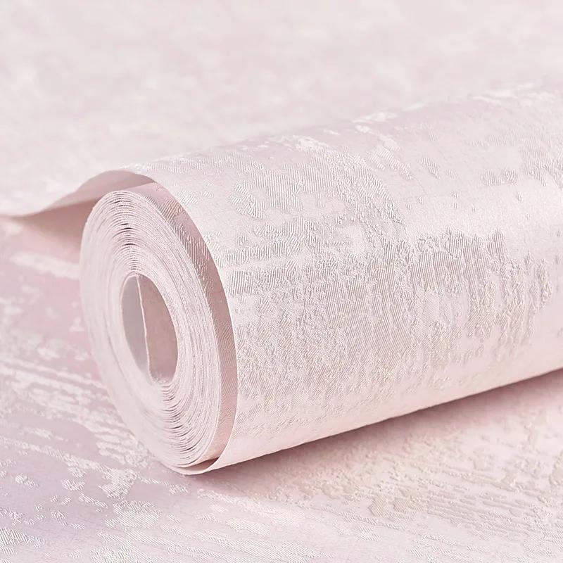 

Простые нетканые обои для гостиной самоклеящиеся 3D трехмерные имитация диатомовой глины клей самоклеящиеся 50x1000cm светло-розовый