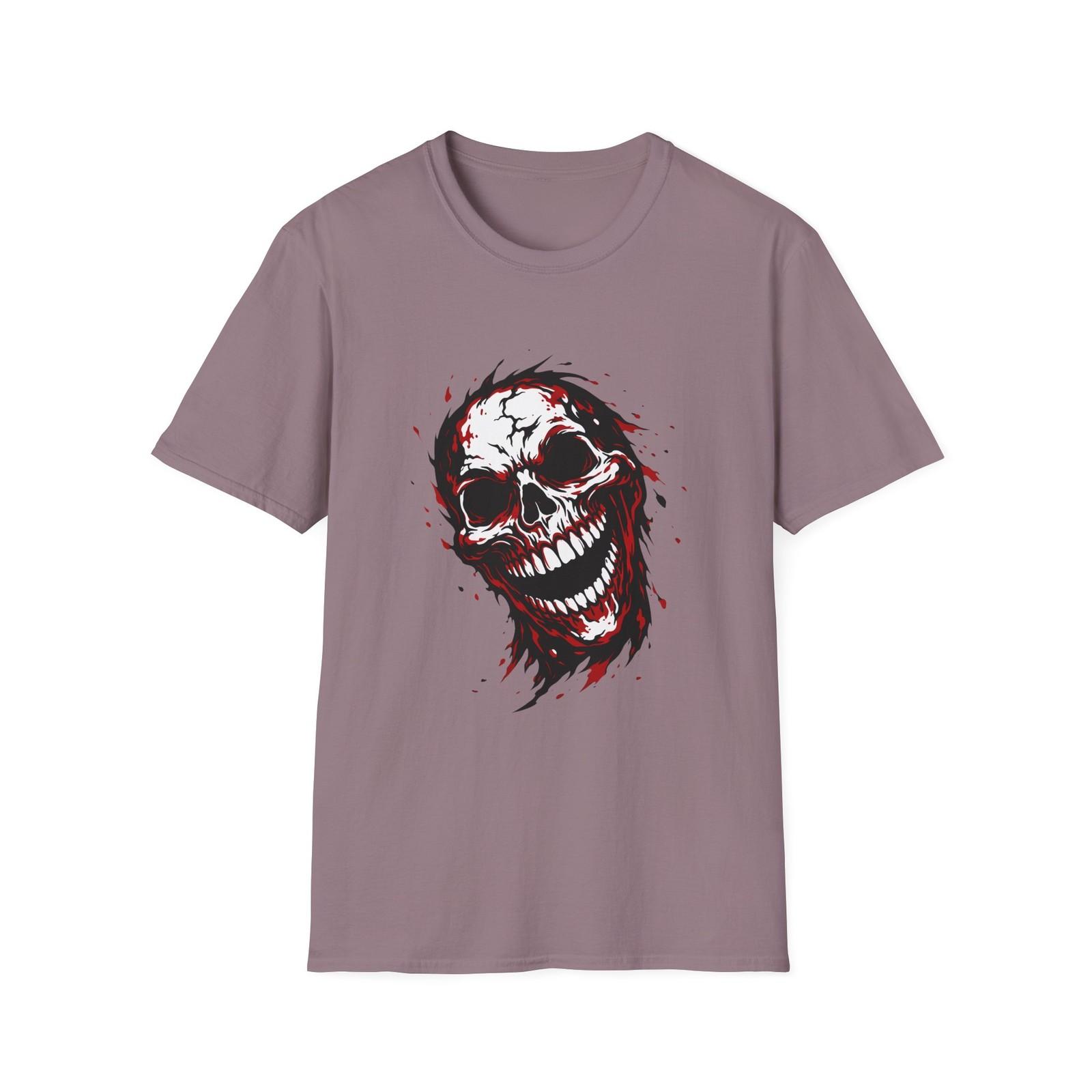 Psycho Skull Horror Gothic Creepy Halloween Monster Unisex Softstyle T-Shirt S