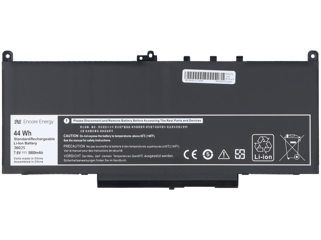 New Encore Energy Battery for Dell Latitude E7470 E7270 44Wh 7.6V 5800mAh J60J5
