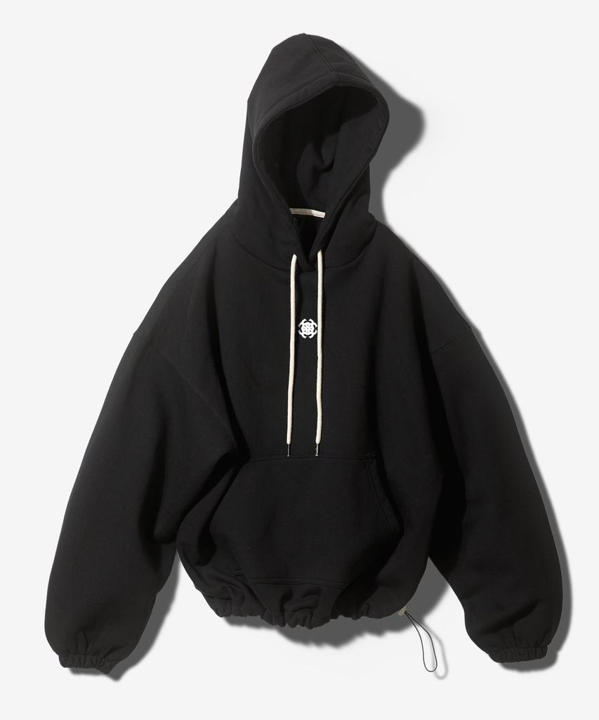 Symbol String Heavy Fleece-Lined Hoodie Setup - Black