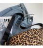 Leopard Print Large Capacity Canvas Crossbody Dumpling Bag - Casual Summer Shoulder Bag.
