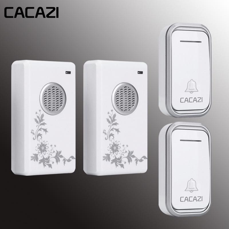 Smart Home Waterproof Wireless Doorbell with Long-Range Digital Music and Two-to-Two Remote Control