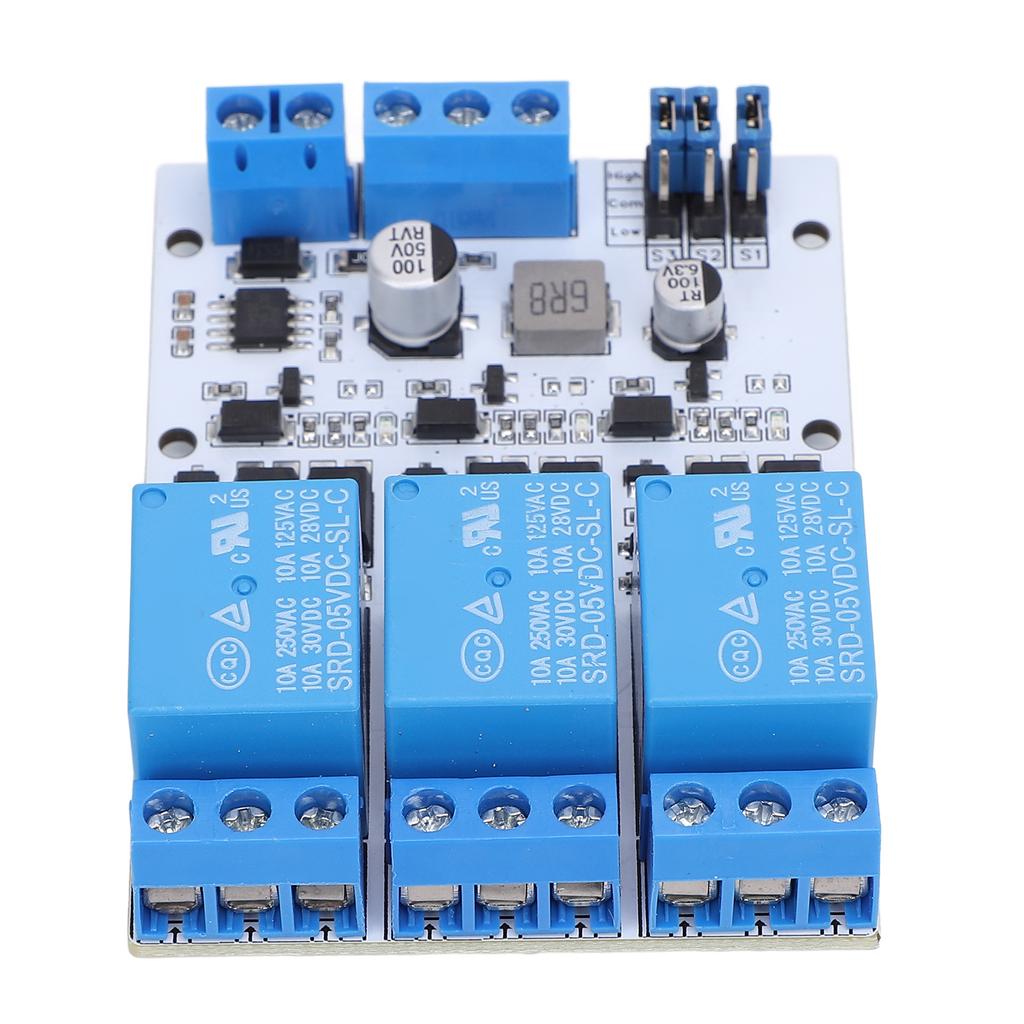 GPIO Relay Module 3 Channel Over Current Guard Adjustable Relay Module with Optocoupler Isolation