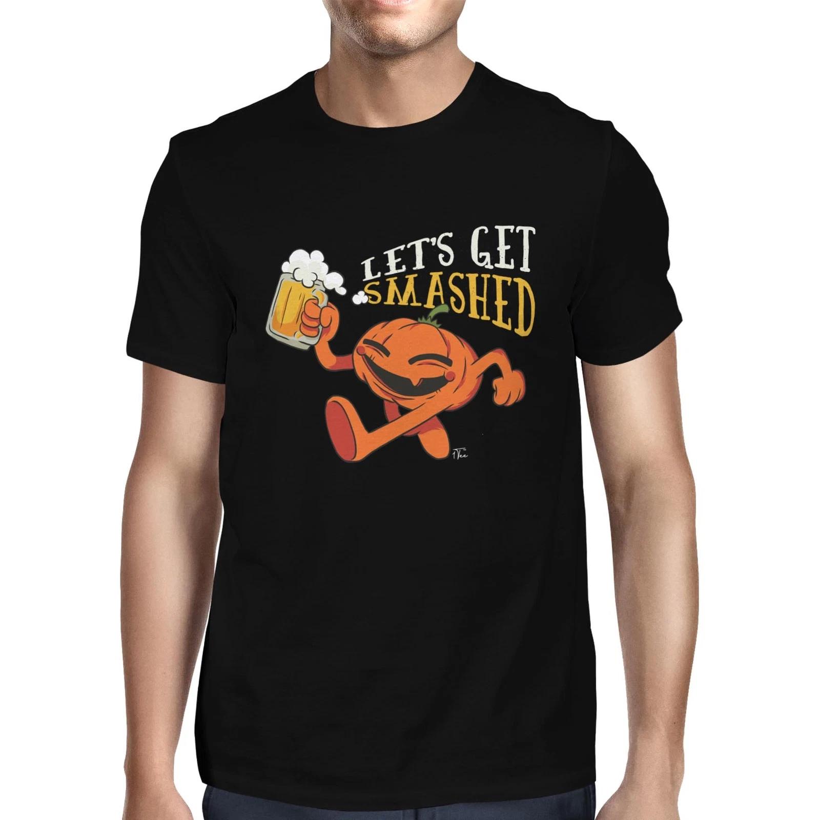 1Tee Mens Let s get smashed - Pumpkin T-Shirt XL