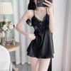 Sexy Pajamas Women's Summer Ice Silk 1011 New Light Luxury High Sense Pure Desire Wind Suspender Nightdress Nightgown with Chest Pad