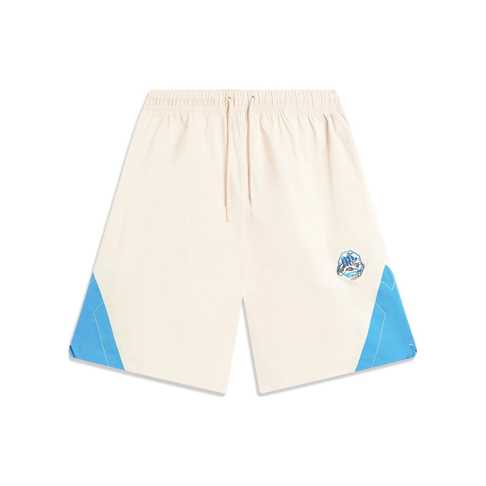 Li-Ning Badfive Seven City Collaboration Loose Straight Casual Shorts Men shorts Gravel-Gray AKST833-2 S