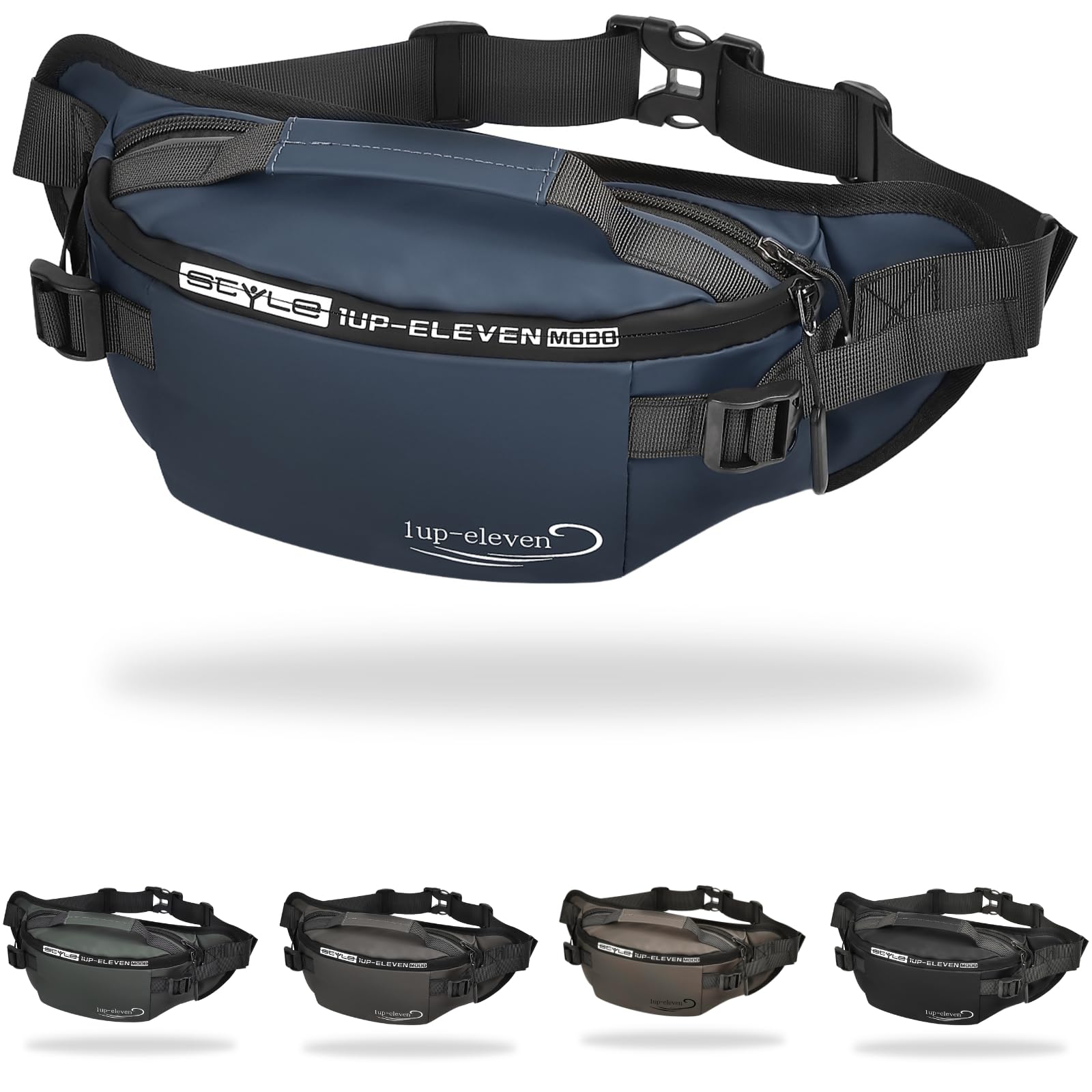 

Waist Bag Waterproof Waist Large Capacity Body Shoulder Hip Bag 1up-eleven [Japanese Brand] Pouch, Pouch, Bag, Bag, (Navy)